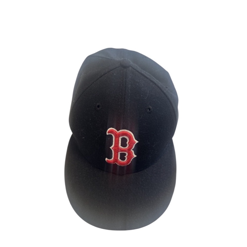 Boston Red Sox New Era 59Fifty Fitted Cap Black & Red 7 1/2 On Field Cotton